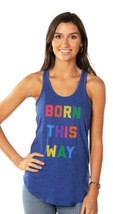 Tipsy Elves Womens Tank Top Gay  Pride XL born this way  - £12.01 GBP