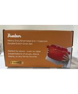 BRAND NEW Bruntmor 7QT Dutch Oven 2-in-1 Skillet Lid - Enameled Cast Iro... - $108.89