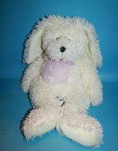 Pier 1 Easter Bunny Rabbit Ivory Curly Plush Stuffed Soft Toy Sewn Eyes ... - $66.76