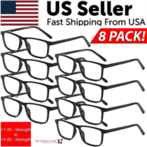 Reading Glasses Mens Womens Unisex Readers Eyeglasses 8 Pack Glasses New... - €12,11 EUR