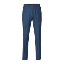 Men's Renoir Wool Blend Slim Fit 2pc Suit Sharkskin Texture 557-1 Blue image 8