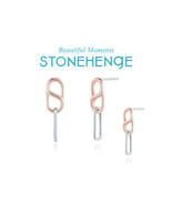 Stonehenge S Link Silver Earrings K1575 Korean Jewelry - £132.94 GBP