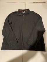 Calvin Klein Men’s Size XL 1/4 Zip Pullover Sweatshirt Cotton Gray - $13.98