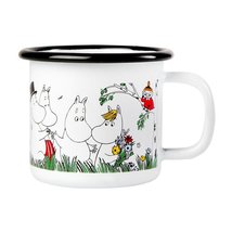 Muurla Enamel Small Moomin Happy Family Mug Cup in White 15cl 5.07fl oz - £19.27 GBP