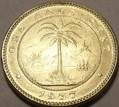Selten Edelstein UNC Liberia 1937 Halb Cent ~ 1st Münze Ever Minted Von - £7.31 GBP