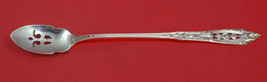 Rose Point By Wallace Sterling Silver Olive Spoon Pierced Long 7 1/2&quot; Custom - $78.21