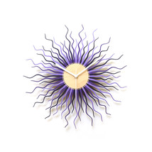 Large size contemporary wooden wall clock with shades of purple - Medusa... - $159.00+