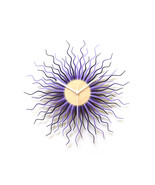 Large size contemporary wooden wall clock with shades of purple - Medusa purple - $159.00 - $339.00