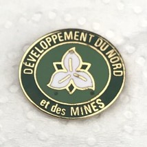 Developpement Du Nord Gold Et Des Mines Tone Enamel Small Pin Vintage - £7.86 GBP