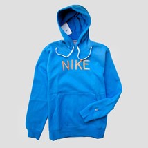 Nike Sportswear Club Fleece Men&#39;s Pullover Hoodie Size M Royal Blue DQ40... - £47.50 GBP