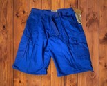NWT Men&#39;s Regal Wear Blue Canvas Shorts Pleated Cargo Front Size 44 Wide... - $24.75