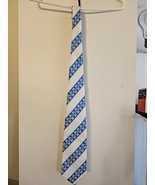 Vintage Designer Collection Regal Men&#39;s Necktie - White w/Blue Stripes -... - $40.74 CAD