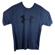 Under Armour Mens Blue Athletic Shirt Large Heatgear Tee - $34.67