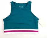 Anthropology Wilo The Label Sports Bra Small Contour Green White And Pin... - $27.62