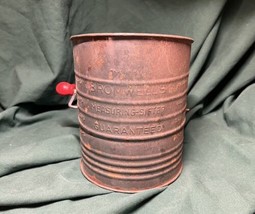 Vintage Bromwell’s 5 Cup Measuring Flour Sifter with Handle and Red Crank - $12.99