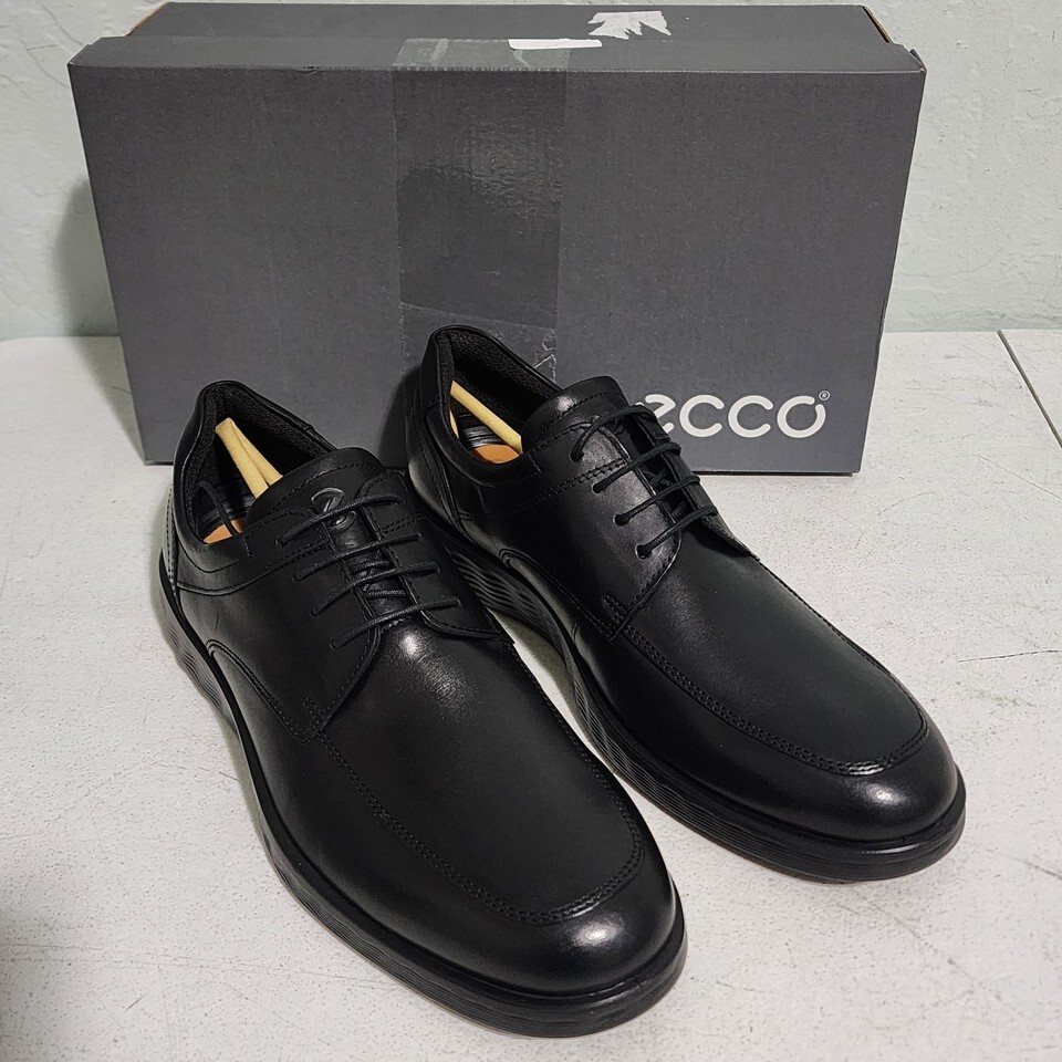 NWT ECCO Men&#39;s S Lite Hybrid Apron Toe Tie Oxford, Black, 7-7.5 Dress Shoes - $99.95
