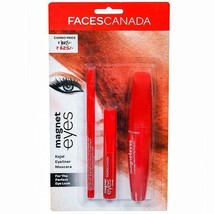 New Faces Canada Magnet 3 in 1 Eye Makeup Combo Kit of Kajal+Eyeliner+Mascara - £19.08 GBP