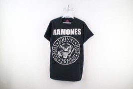 Vintage Y2K 2008 Womens Medium Faded Spell Out The Ramones Band T-Shirt Black - $39.55