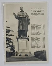 Postcard Statue San Carlo Barromeo in Arona Lago Maggiore Italy Unposted B&amp;W - £8.96 GBP