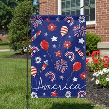 4th of July Patriotic Garden Flag 12x18 Double Sided, Small Burlap Summe... - $210.79 MXN