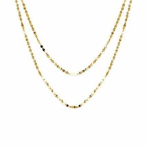 Authenticity Guarantee 
 14K Solid Gold Layer Marquise Element Valentino Chai... - £652.27 GBP