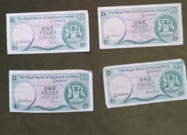 1981/82 Royal Bank of Scotland One Pound Sterling Banknotes - $32.73