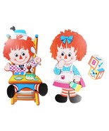Vtg 1972 Bobbs Merrill Raggedy Ann &amp; Andy Childrens Wall Hanging Paperbo... - $31.24