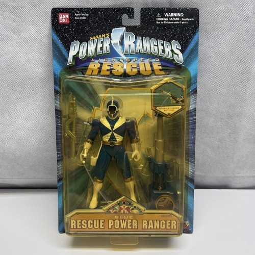 2000 Bandai Mighty Morphin Power Rangers Lightspeed Rescue Blue Power Ra... - $29.69