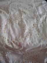Floral patchwork Quilt top Quilted square Estate find  80 x 40 &quot; unfinis... - $30.00