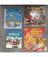 4 Vintage 70s 80s Secular Children’s Christmas Books Santa Sesame Street - $29.96 CAD