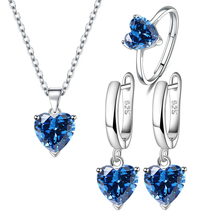 Women Jewelry Sets 925 Sterling Silver Wedding Bridal Costume Jewellery Earrings - £15.98 GBP