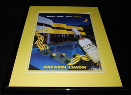 2000 Bacardi Limon Rum Framed 11x14 ORIGINAL Vintage Advertisement - £27.37 GBP