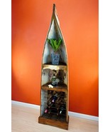 Boat Shelf Bookshelf 200cm Wine Rack Maritime Vintage Antique Teak Solid... - £781.24 GBP