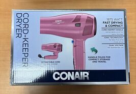 Conair Retractable Cord Keeper Hair Dryer Ionic Technology Dual Voltage ... - $23.64
