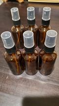 hmaimas 6 Pack Amber Glass Spray Bottles for Essential Oils, 2oz Small F... - $15.84