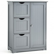 Bathroom Floor Cabinet Side Storage Cabinet with 3 Drawers and 1 Cupboard - $2,236.79 MXN