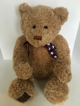 Gund Teddy Bear Wish Bear 2002 May Department Stores 18&quot; Patriotic Stars Ribbon - £19.92 GBP