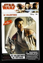 Disney Star Wars Finn 32 Valentine Cards &amp; Stickers - Brand New - £7.83 GBP