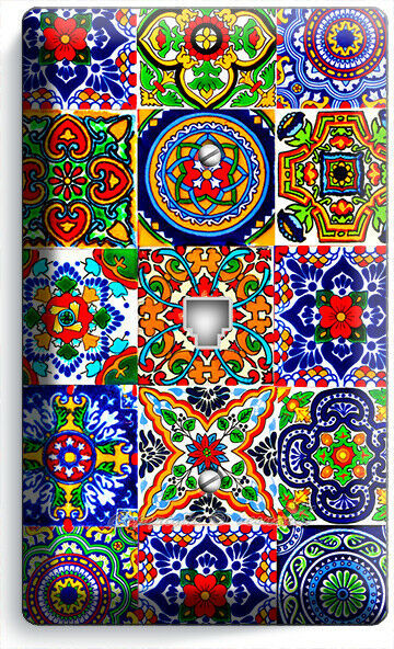 MEXICAN TALAVERA TILES DESIGN PHONE TELEPHONE WALL COVER PLATE KITCHEN ART DECOR