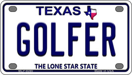 Golfer Texas Novelty Mini Metal License Plate Tag - £11.70 GBP
