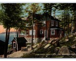 Camp Fisher Lago Winnepesaukee Nuovo Hampshire Nh Unp DB Cartolina W13 - $9.03