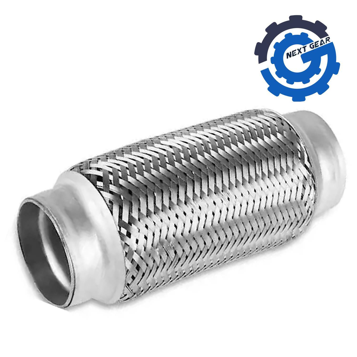SET OF 2 BRExhaust Universal Exhaust Flex Pipe 2.5&quot; x 8&quot; Stainless 265-011 - $43.95