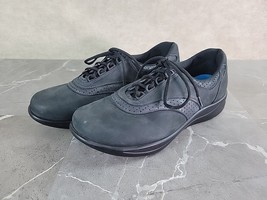 SAS Walk Easy Women’s Walking Shoes Sneakers Size 10 M Black Suede Leather - £27.84 GBP