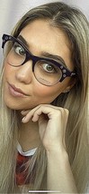 New Versace Mod. 3232185 Purple 52mm Cats Eye Women&#39;s Eyeglasses Frame Italy - £135.85 GBP