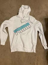 Puma Sweater Womens Large L White Pullover Hoodie Running Walking Gym Cr... - $17.59
