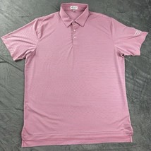 Peter Millar Pink Striped Golf Polo FCL Builders Embroidered - $22.99