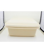 Tupperware Freeze N Save Ice Cream Keeper #1254 Almond with Sheer Lid #1255 - £15.62 GBP