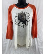 Ariat 3/4 Sleeve Shirt Native American Horsehead Rhinestone Studs Women ... - $45.46 CAD