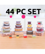 MTR 44 PIECE BPA-Free Storage Set Stackable Airtight Microwave &amp; Freezer... - $415.27 MXN