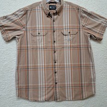 Carhartt Relaxed Fit Button Down Plaid Short Sleeve Shirt Men&#39;s Size XL - $15.43
